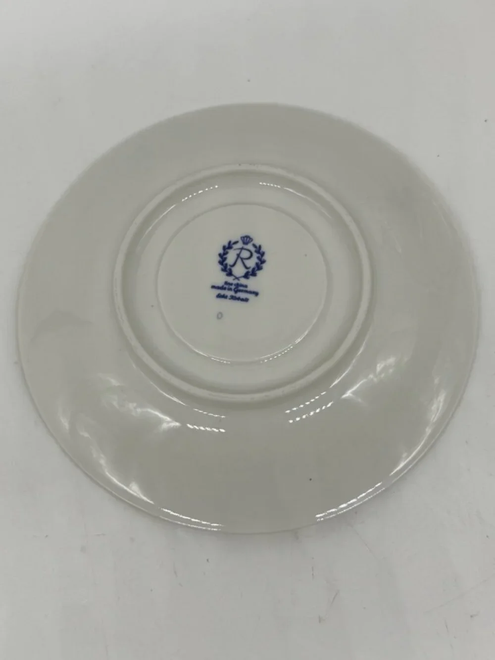 Vintage German Reichenbach Cobalt 24k Gold Leaf & Vine Overlay Teacup Saucer